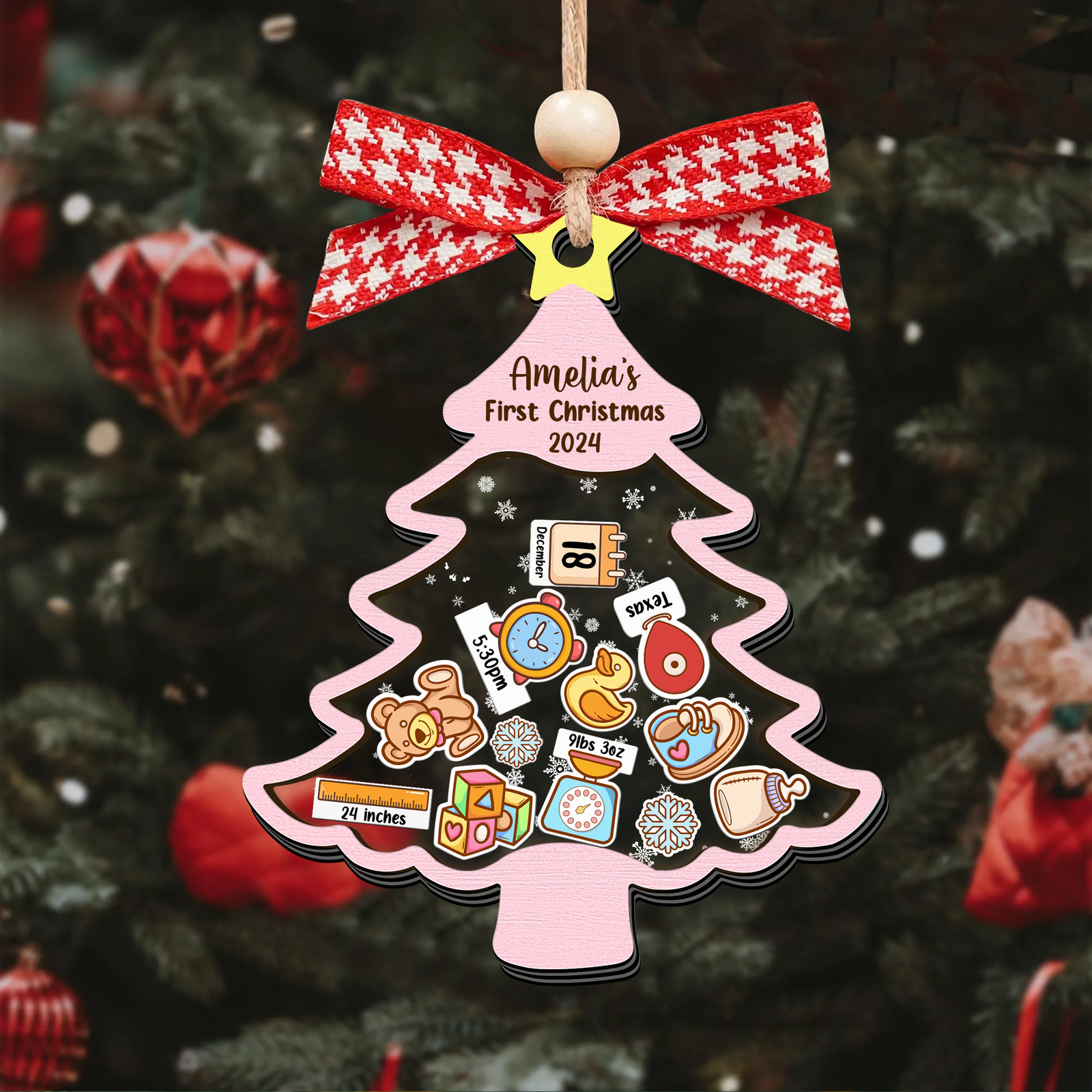 Personalized Baby 1st Shaker Christmas Ornament, New Shaker Baby Ornament CF205 - 19Gifts