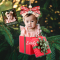 Personalized Baby Photo Christmas Ornaments, Newborn Gift 2D Acrylic Ornament CF646 - 19Gifts