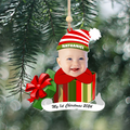 Personalized Baby Photo First Christmas Gift Ornament, Adorable Newborn Baby Ornament CF542 - 19Gifts