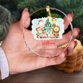 Personalized Baby's First Christmas Glass Ornament, Personalized Woodland Creatures, Baby Deer Ornament GX02-20 - 19Gifts