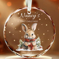 Personalized Baby's First Christmas Glass Ornament, Personalized Woodland Creatures, Baby Deer Ornament GX02-24 - 19Gifts