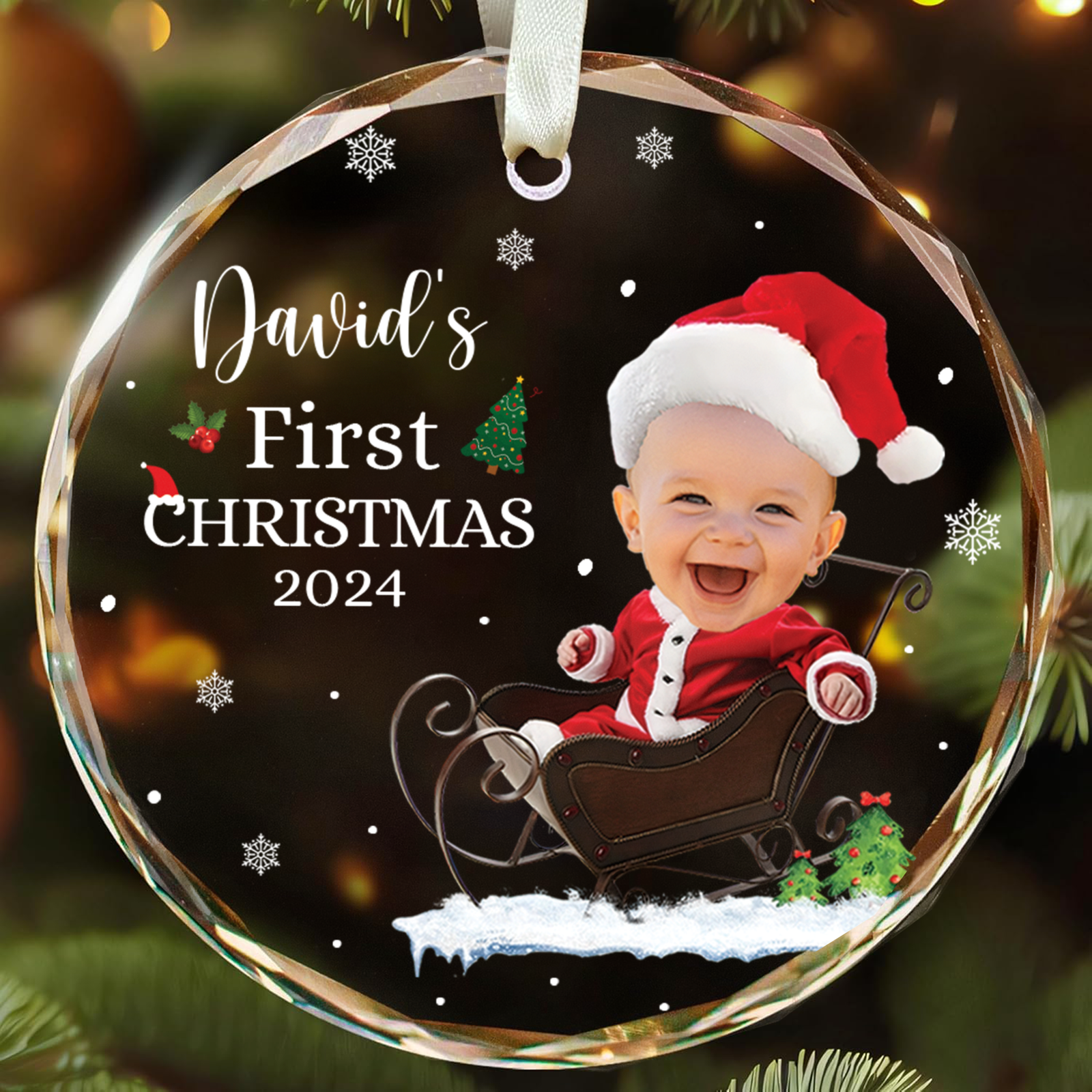 Personalized Baby's First Christmas Ornament 2024 GX06-70 - 19Gifts