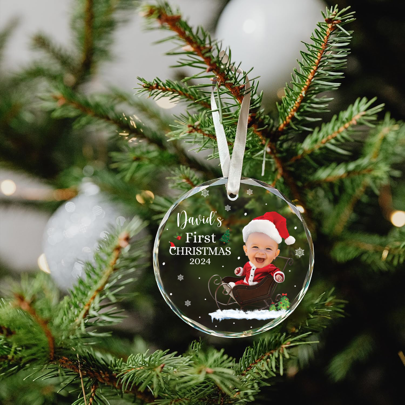 Personalized Baby's First Christmas Ornament 2024 GX06-70 - 19Gifts