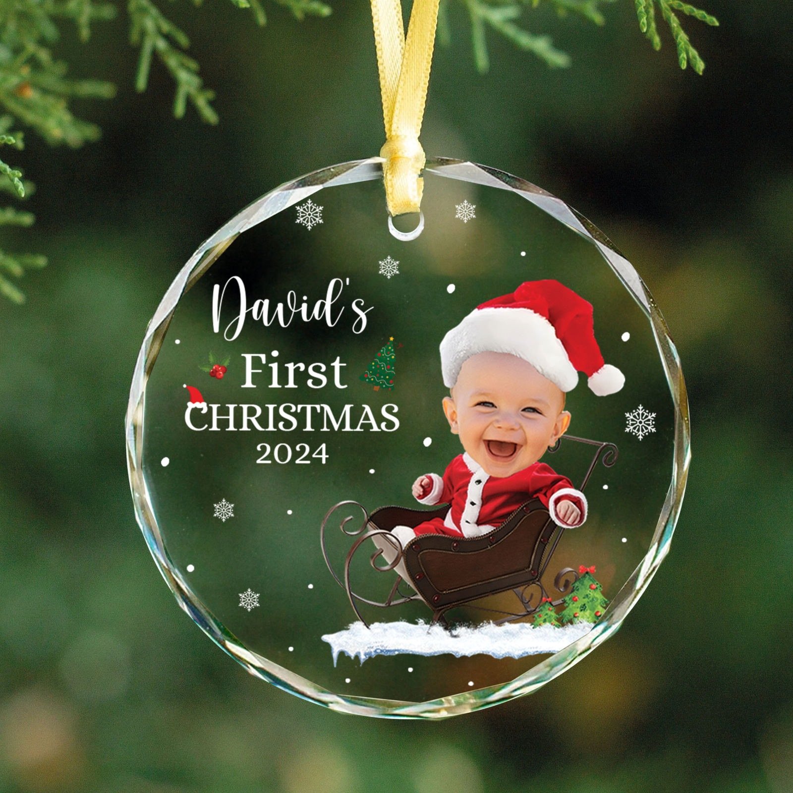 Personalized Baby's First Christmas Ornament 2024 GX06-70 - 19Gifts