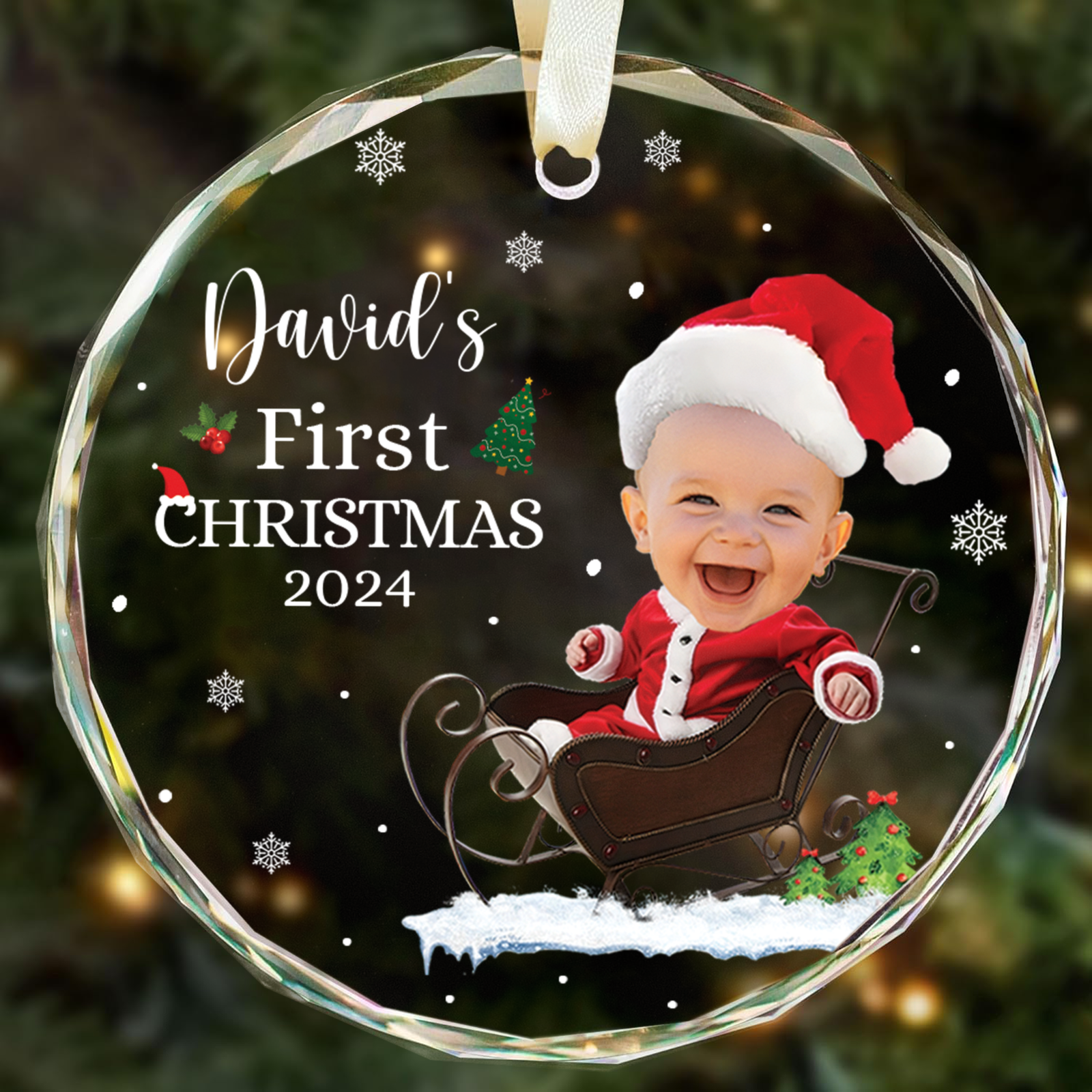 Personalized Baby's First Christmas Ornament 2024 GX06-70 - 19Gifts