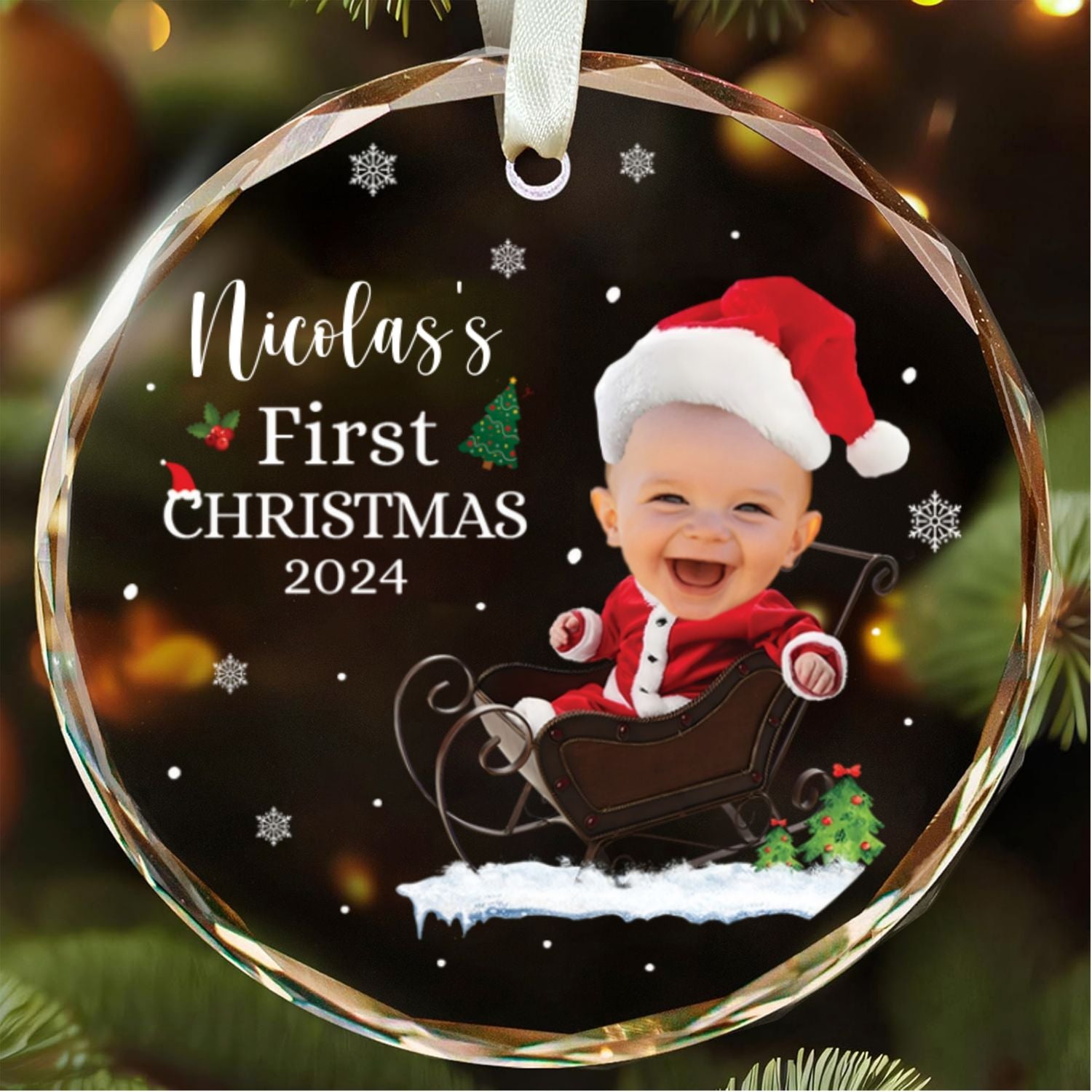 Personalized Baby's First Christmas Ornament 2024 GX06-70 - 19Gifts