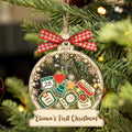Personalized Babys 1st Christmas Ornament 2024, Shake Babies Ornament CF602 - 19Gifts