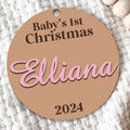 Personalized Babys First Christmas Ornament, Baby Announcement Stats Ornament CF605 - 19Gifts