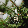 Personalized Besties Forever Glass Ornament, Bestie Crossword Puzzle Art Ornament, Friendship Gift, Christmas Gift For BFF GX04-87 - 19Gifts