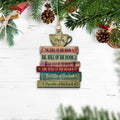 Personalized Book Lover Christmas Ornament, Book Club Ornament, Bookish Ornament CF102 - 19Gifts