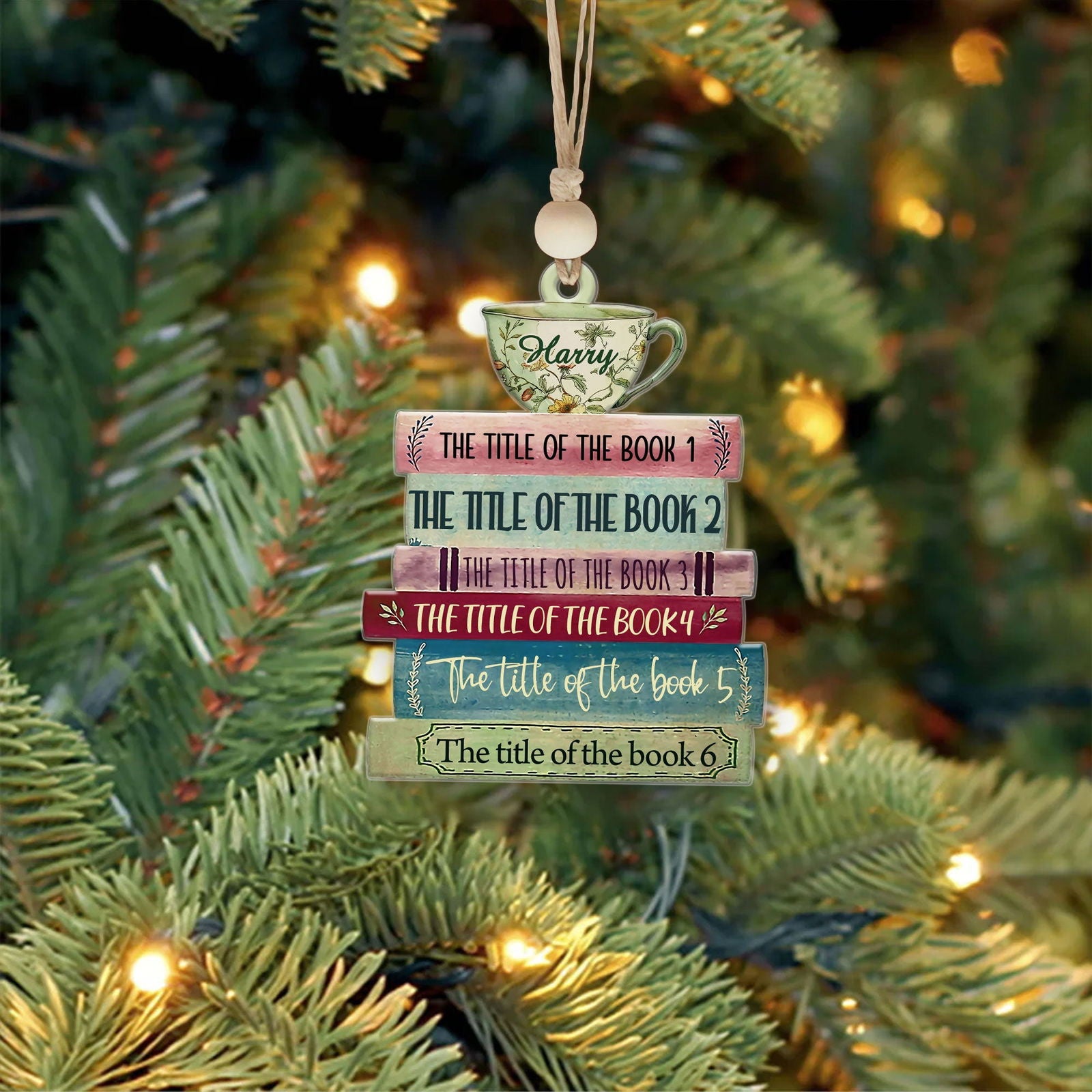 Personalized Book Lover Christmas Ornament, Book Club Ornament, Bookish Ornament CF102 - 19Gifts