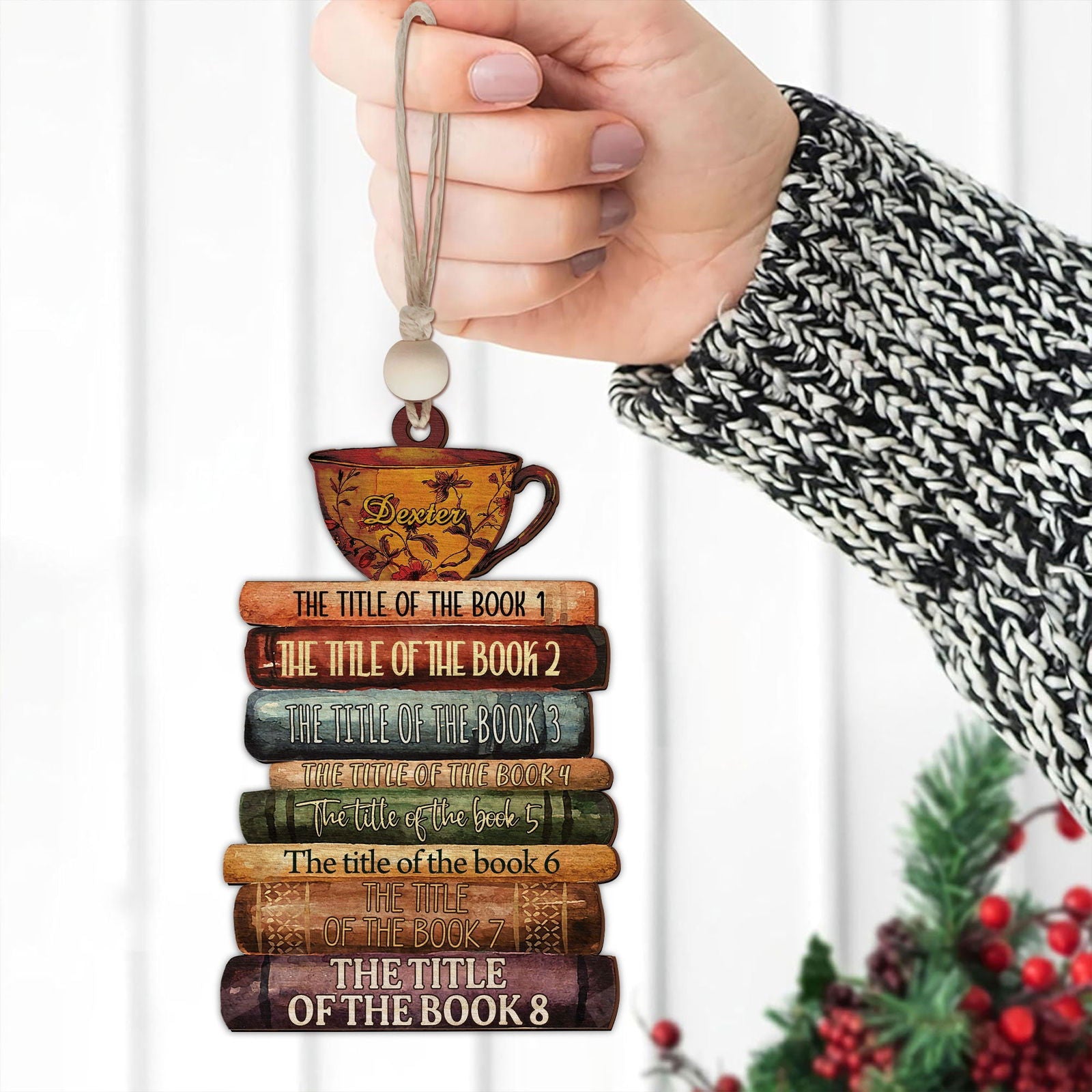 Personalized Book Lover Christmas Ornament, Book Club Ornament, Bookish Ornament CF102 - 19Gifts