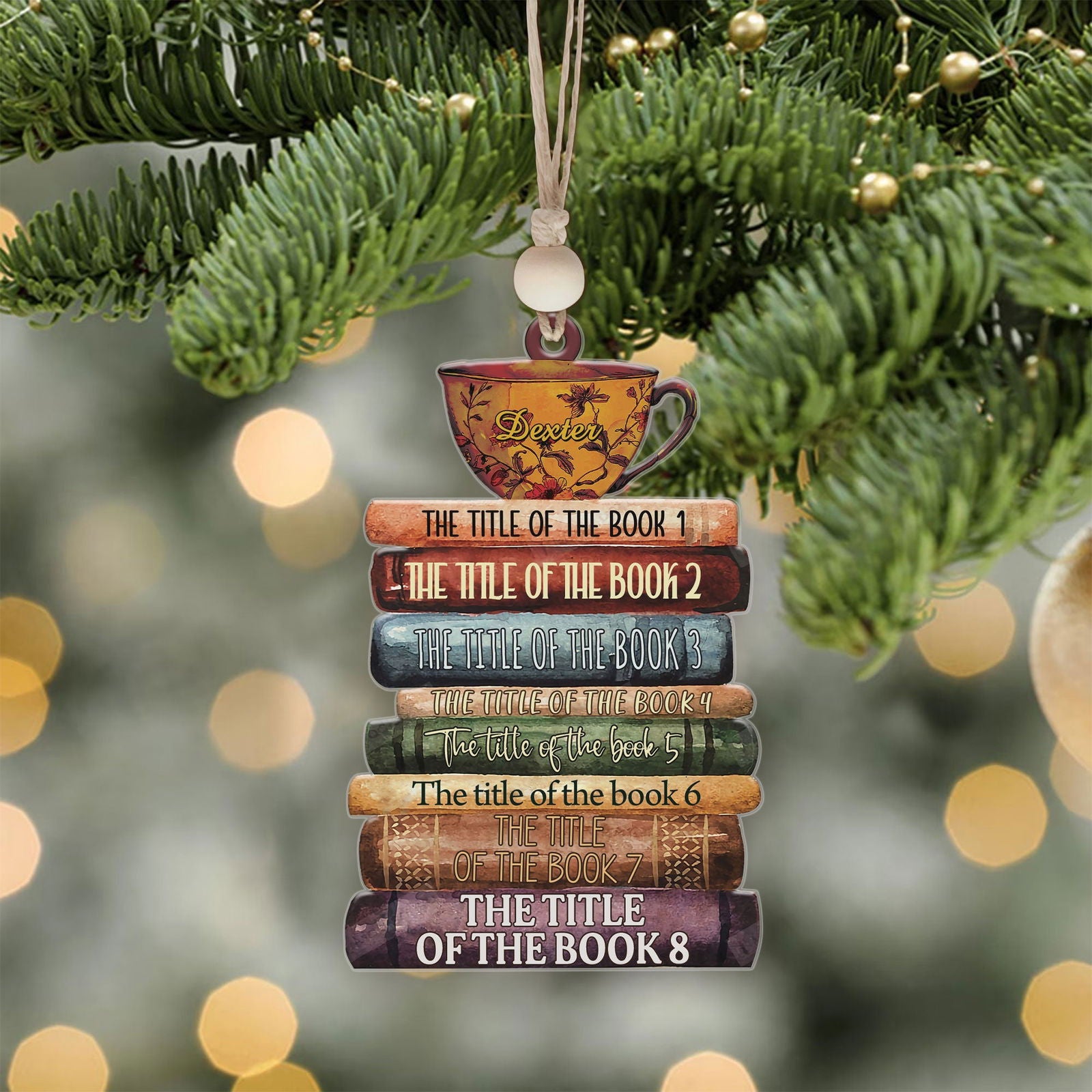 Personalized Book Lover Christmas Ornament, Book Club Ornament, Bookish Ornament CF102 - 19Gifts
