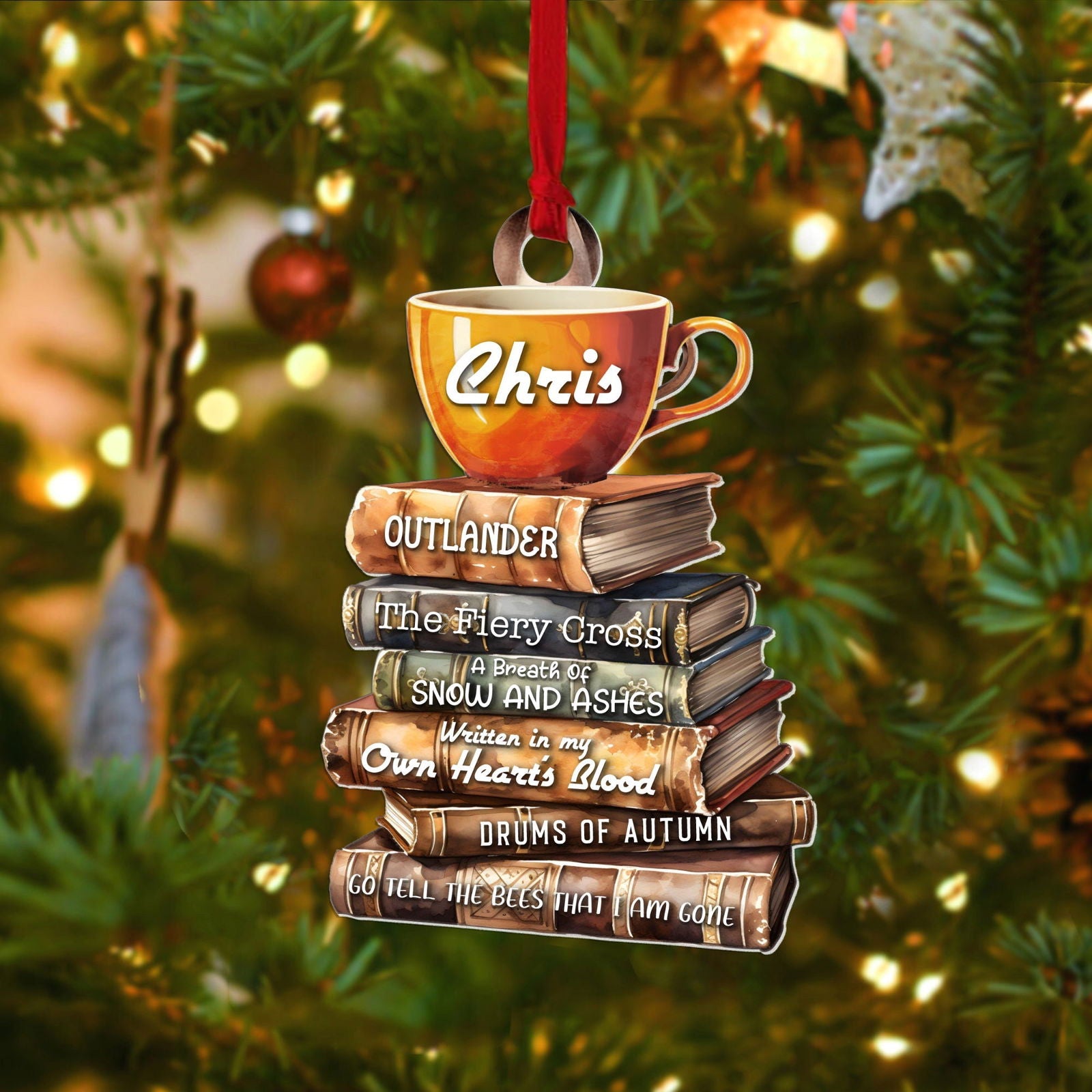 Personalized Book Lover Ornament, Book Club Christmas Ornament, Bookish Ornament CF101 - 19Gifts