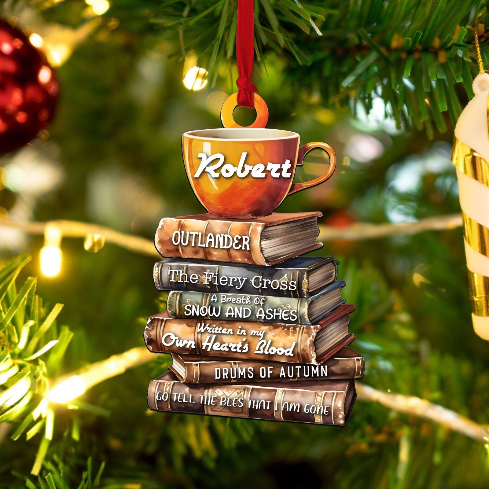 Personalized Book Lover Ornament, Book Club Christmas Ornament, Bookish Ornament CF101 - 19Gifts