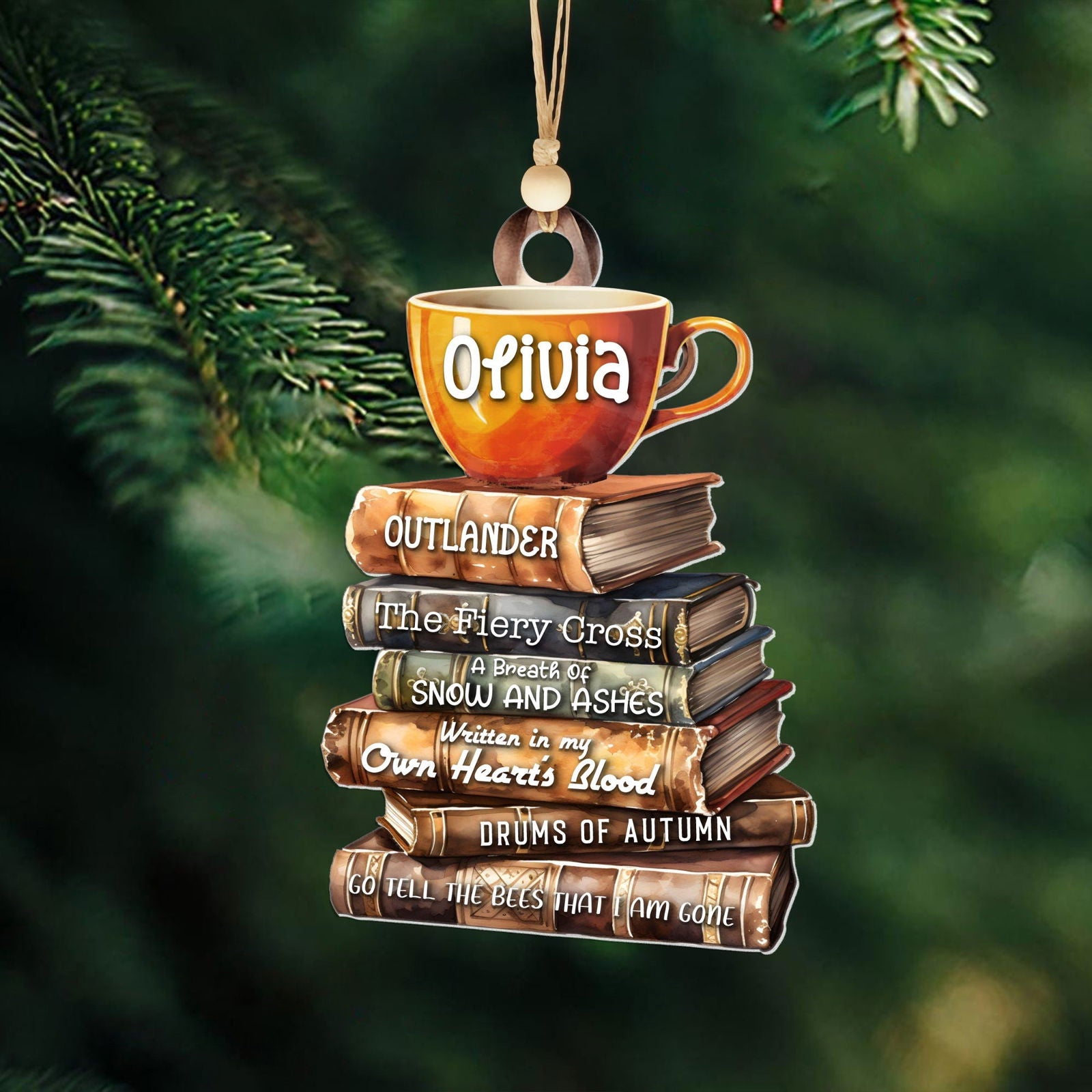 Personalized Book Lover Ornament, Book Club Christmas Ornament, Bookish Ornament CF101 - 19Gifts