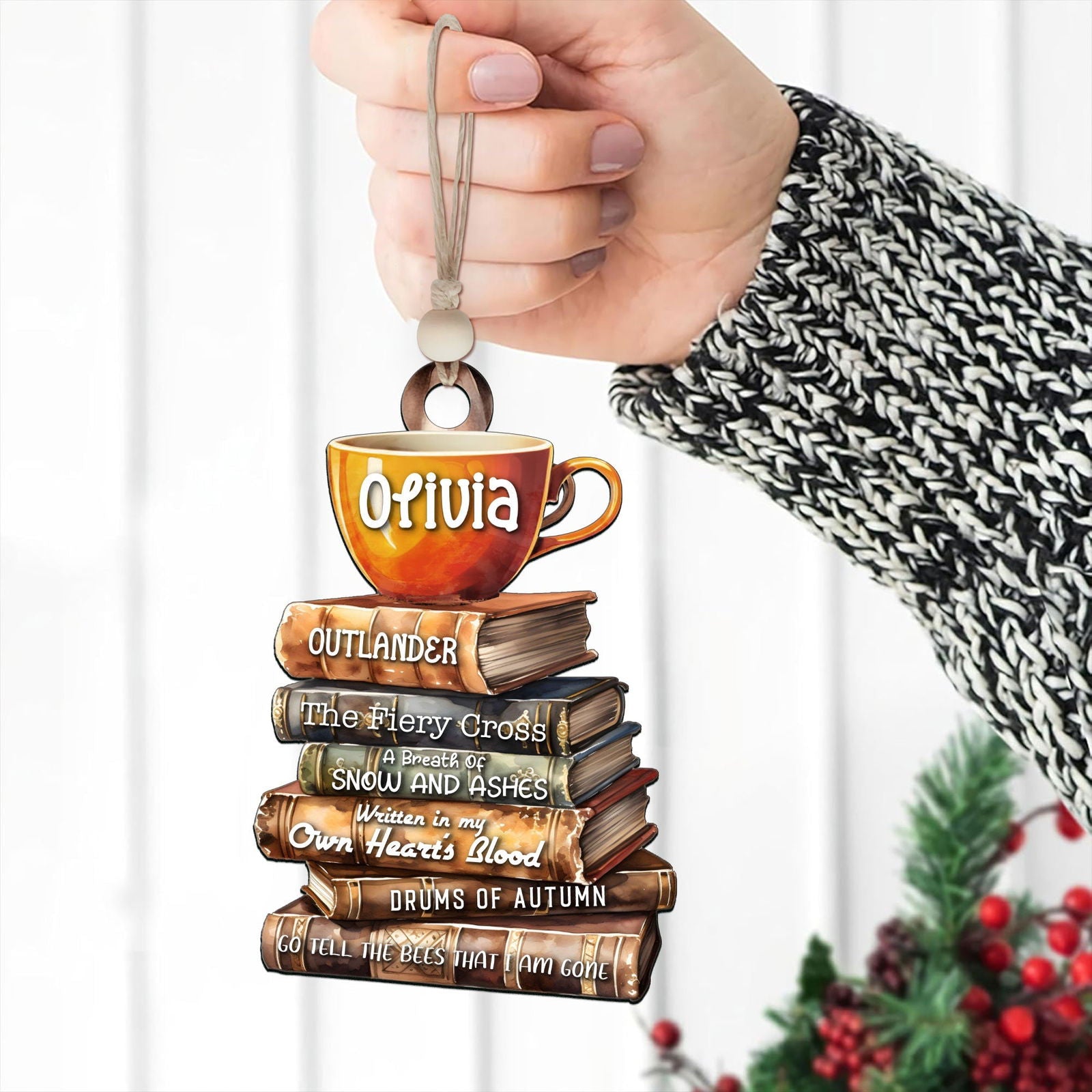Personalized Book Lover Ornament, Book Club Christmas Ornament, Bookish Ornament CF101 - 19Gifts