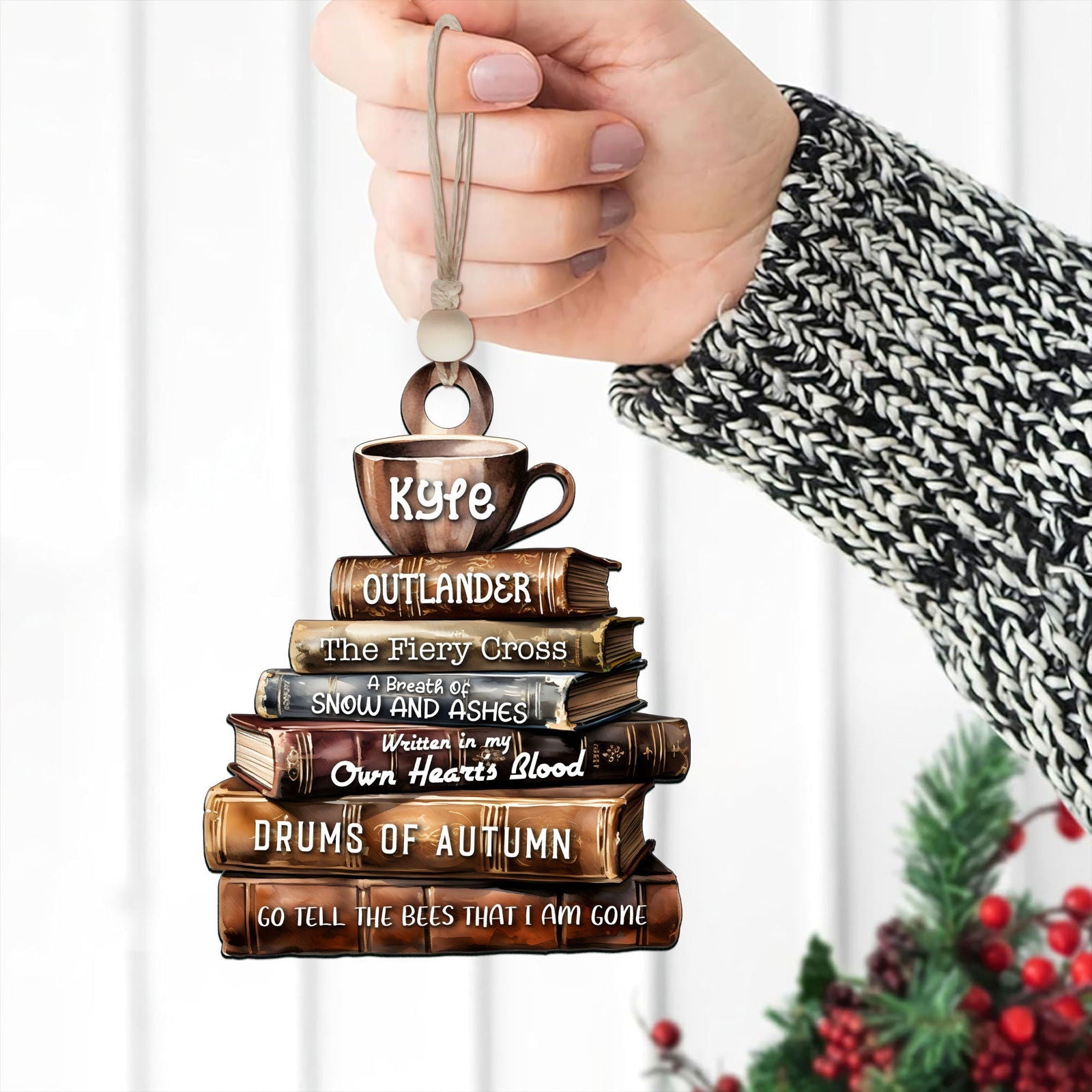 Personalized Book Lover Ornament, Book Club Christmas Ornament, Bookish Ornament CF101 - 19Gifts