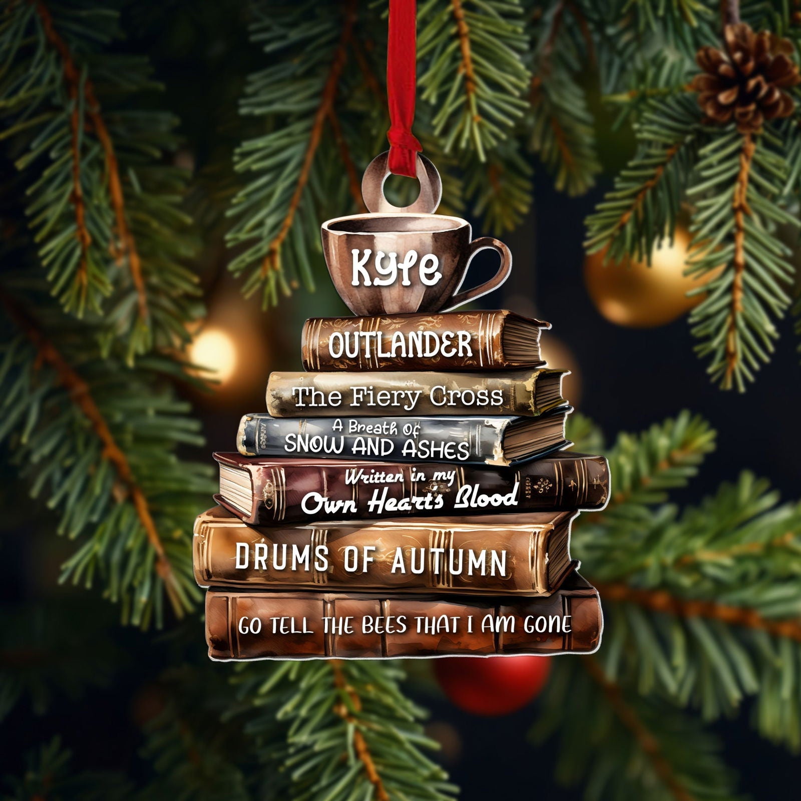 Personalized Book Lover Ornament, Book Club Christmas Ornament, Bookish Ornament CF101 - 19Gifts