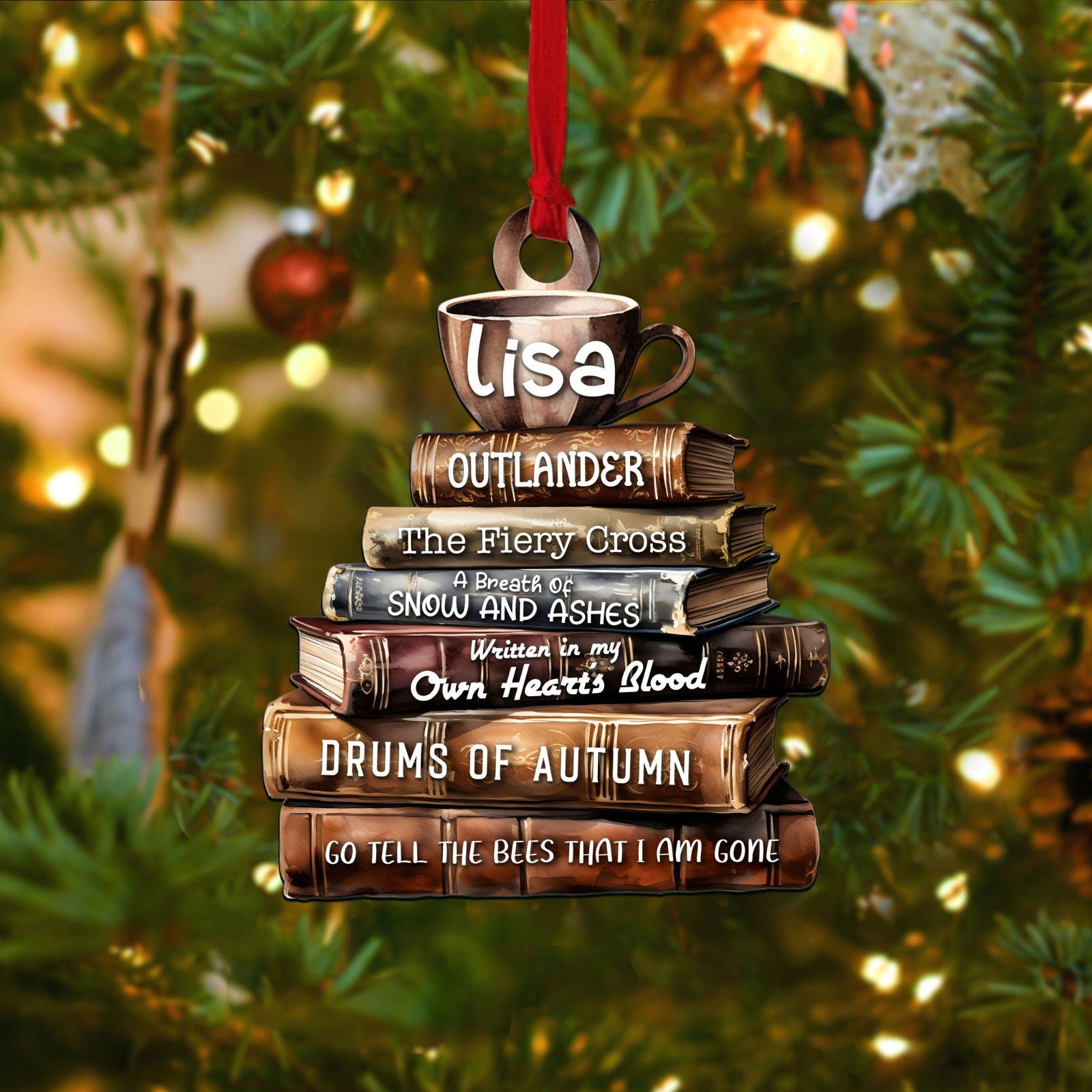 Personalized Book Lover Ornament, Book Club Christmas Ornament, Bookish Ornament CF101 - 19Gifts