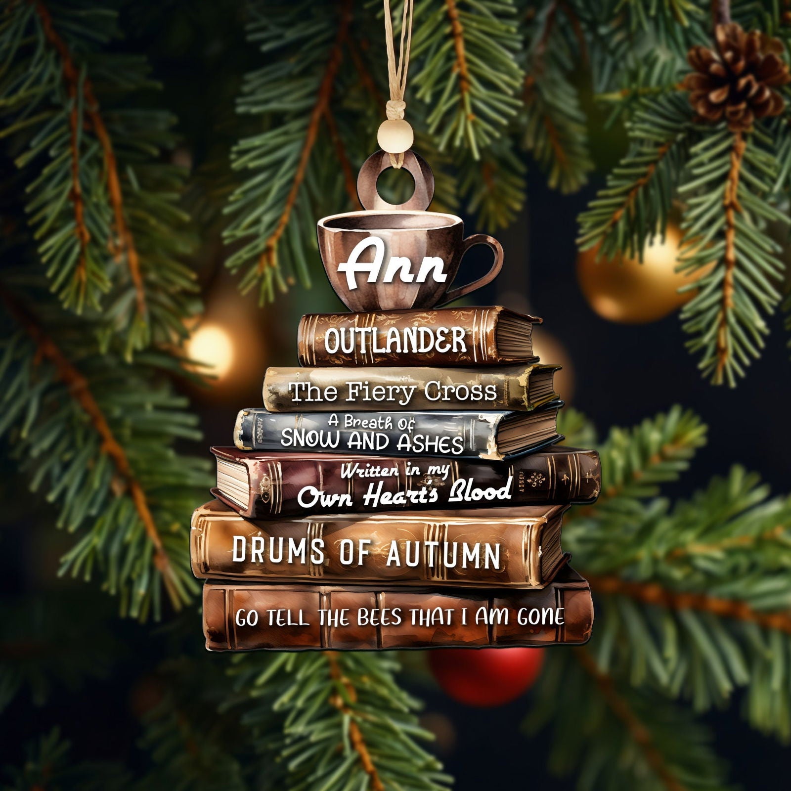Personalized Book Lover Ornament, Book Club Christmas Ornament, Bookish Ornament CF101 - 19Gifts