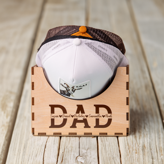 Personalized Cap Holder, Wooden Hat Holder, Gift for Dad, Hat Organizer HH01 - 19Gifts