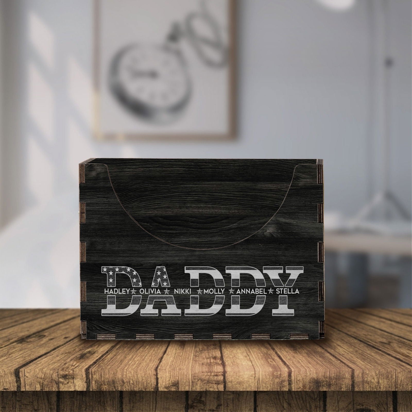 Personalized Cap Holder, Wooden Hat Holder, Gift for Dad and Grandpa, Hat Organizer HH03 - 19Gifts