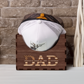 Personalized Cap Holder, Wooden Hat Holder, Gift for Dad and Grandpa, Hat Organizer HH03 - 19Gifts