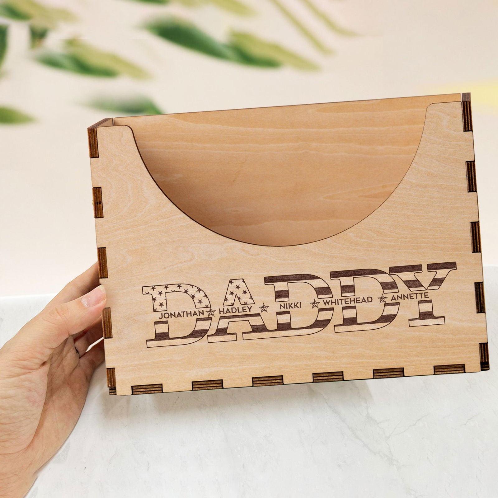 Personalized Cap Holder, Wooden Hat Holder, Gift for Dad and Grandpa, Hat Organizer HH03 - 19Gifts