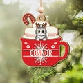 Personalized Cat Lover Ornament, Two Layer Christmas Pets Ornament, CF295 - 19Gifts