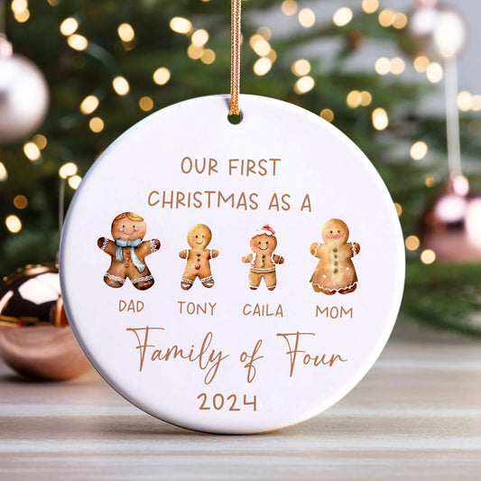 Personalized Ceramic Family Ornament, Family Christmas CX02-21 - 19Gifts