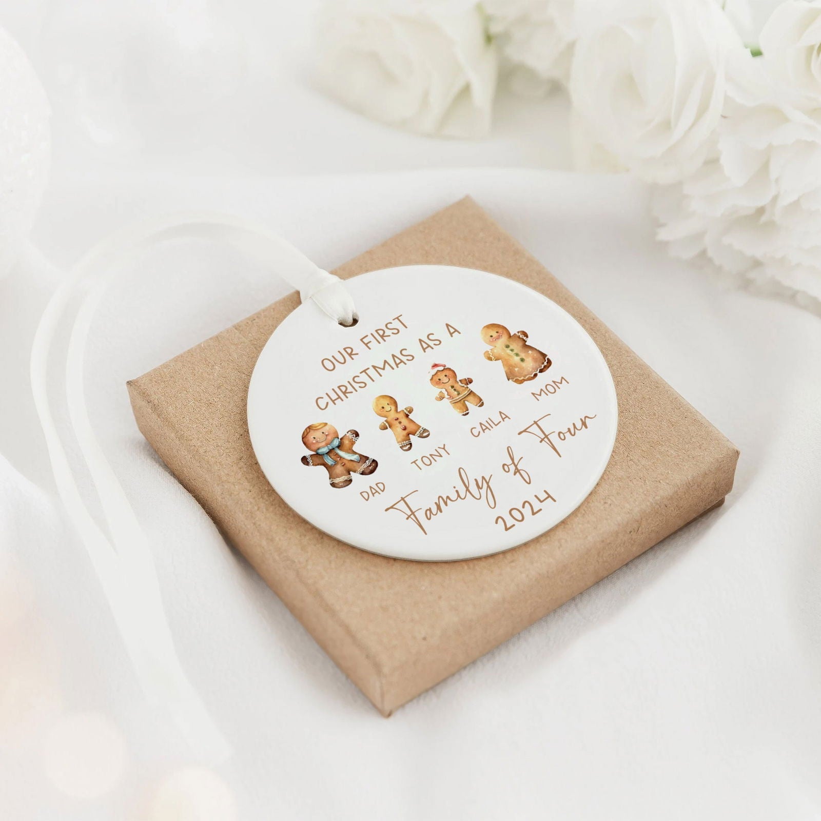 Personalized Ceramic Family Ornament, Family Christmas CX02-21 - 19Gifts