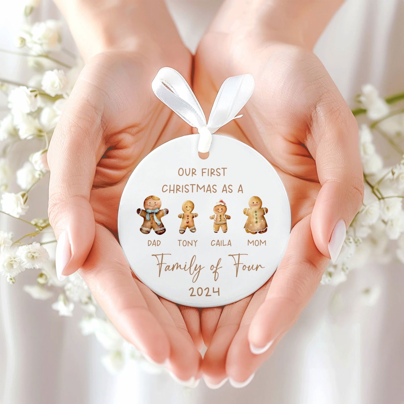 Personalized Ceramic Family Ornament, Family Christmas CX02-21 - 19Gifts