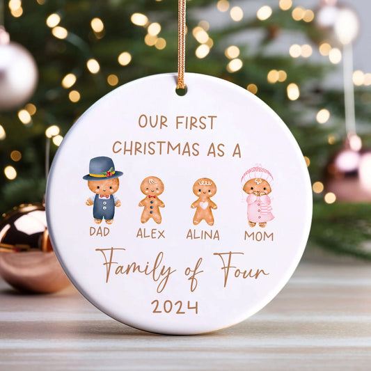 Personalized Ceramic Family Ornament, Family Keepsake CX02-23 - 19Gifts