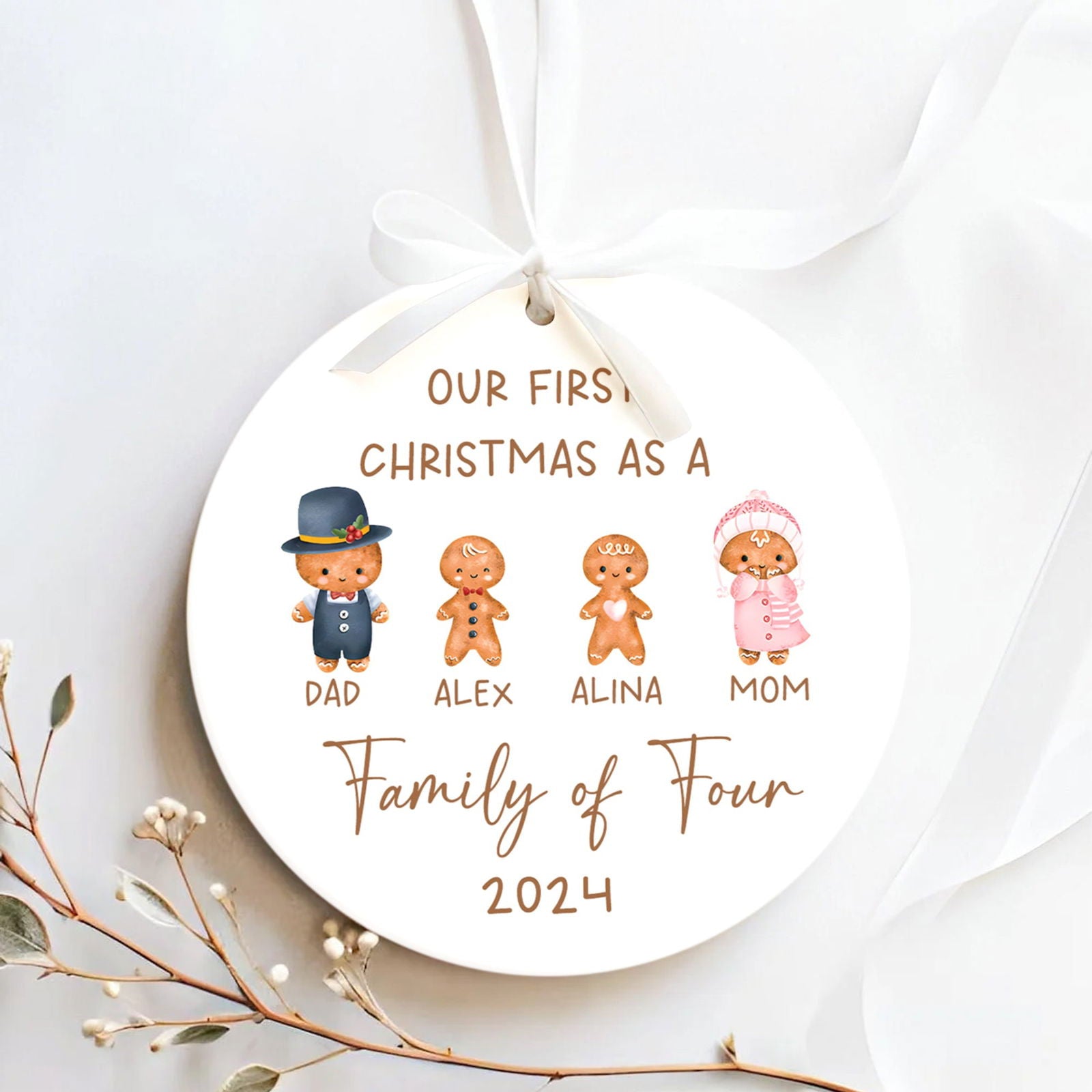 Personalized Ceramic Family Ornament, Family Keepsake CX02-23 - 19Gifts