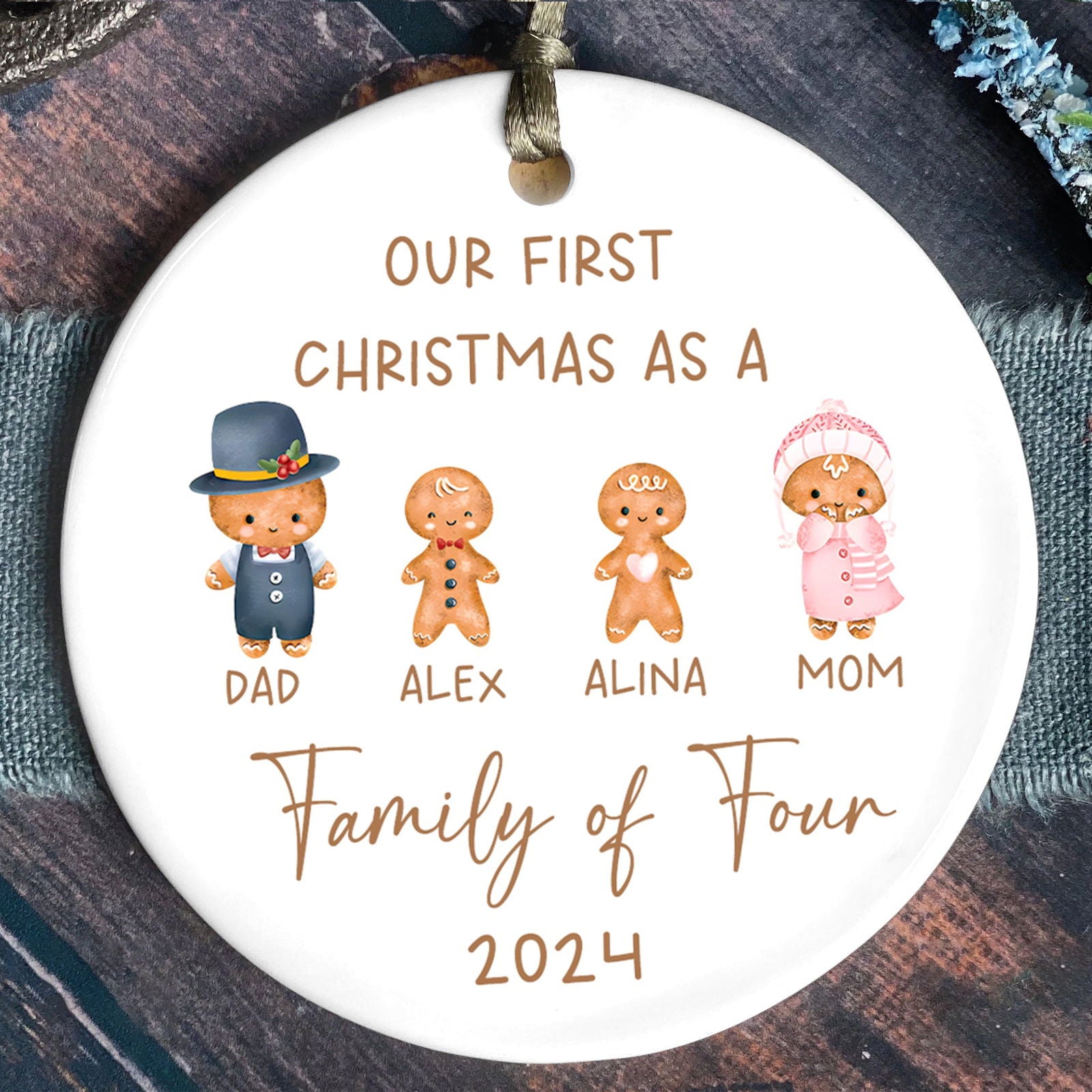 Personalized Ceramic Family Ornament, Family Keepsake CX02-23 - 19Gifts