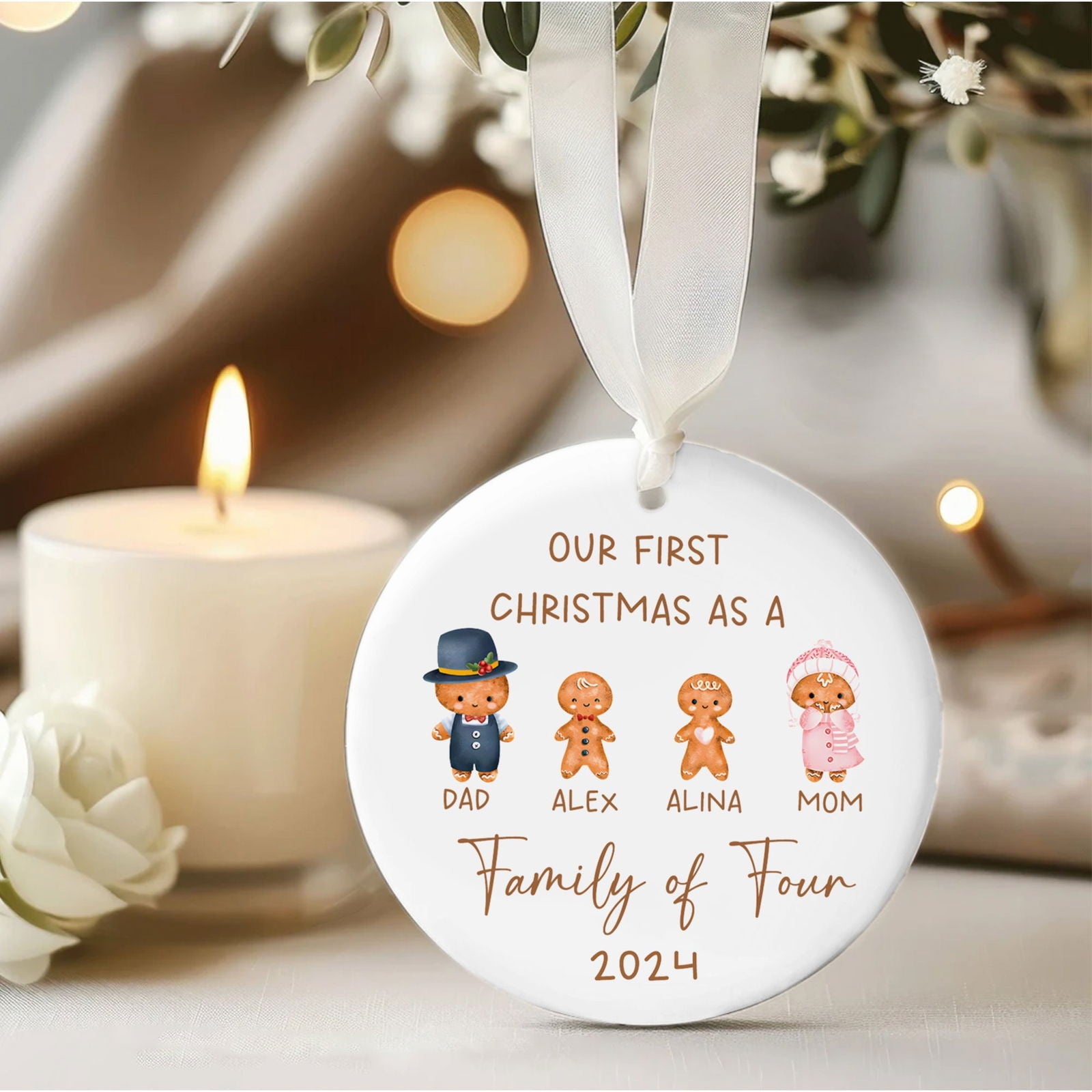 Personalized Ceramic Family Ornament, Family Keepsake CX02-23 - 19Gifts