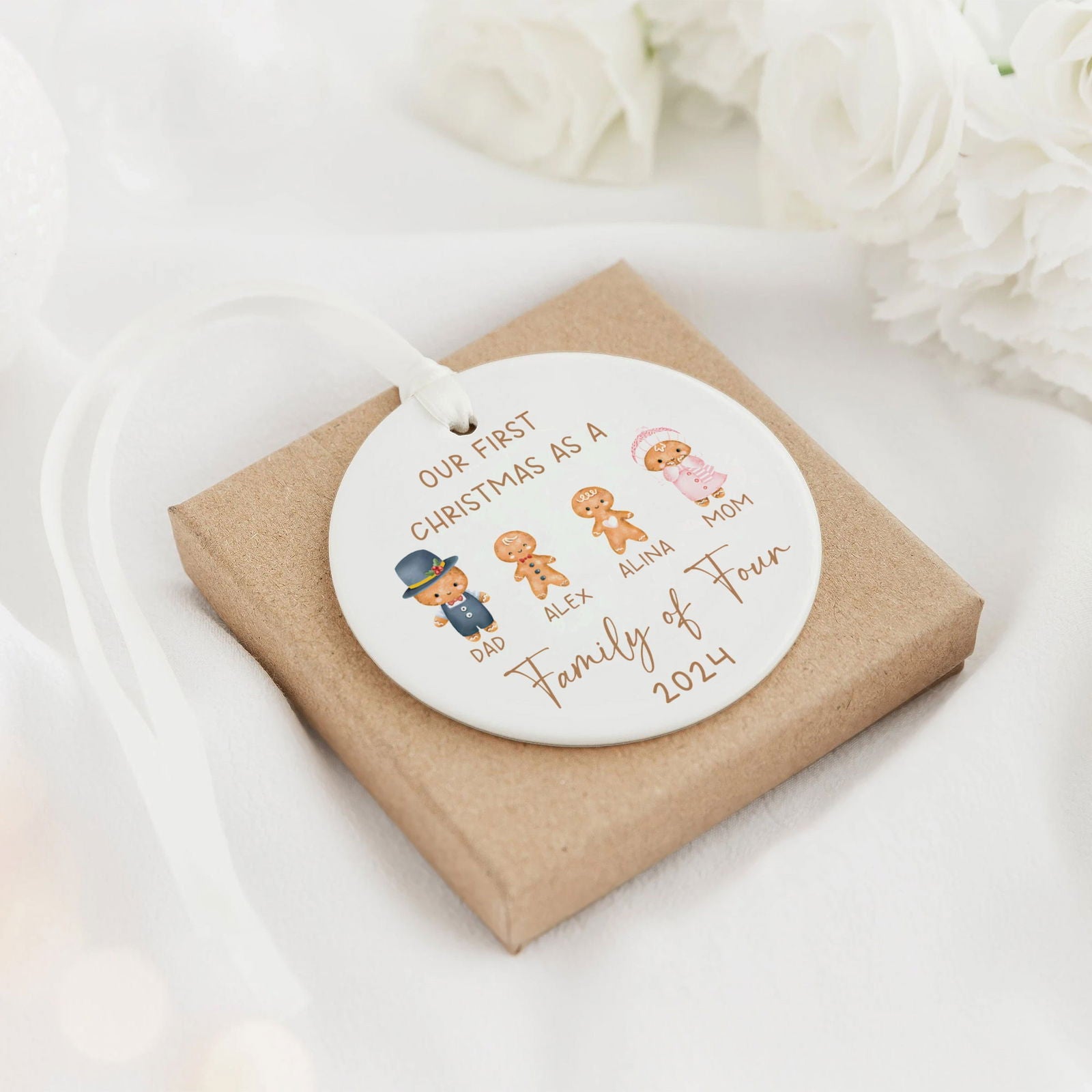 Personalized Ceramic Family Ornament, Family Keepsake CX02-23 - 19Gifts