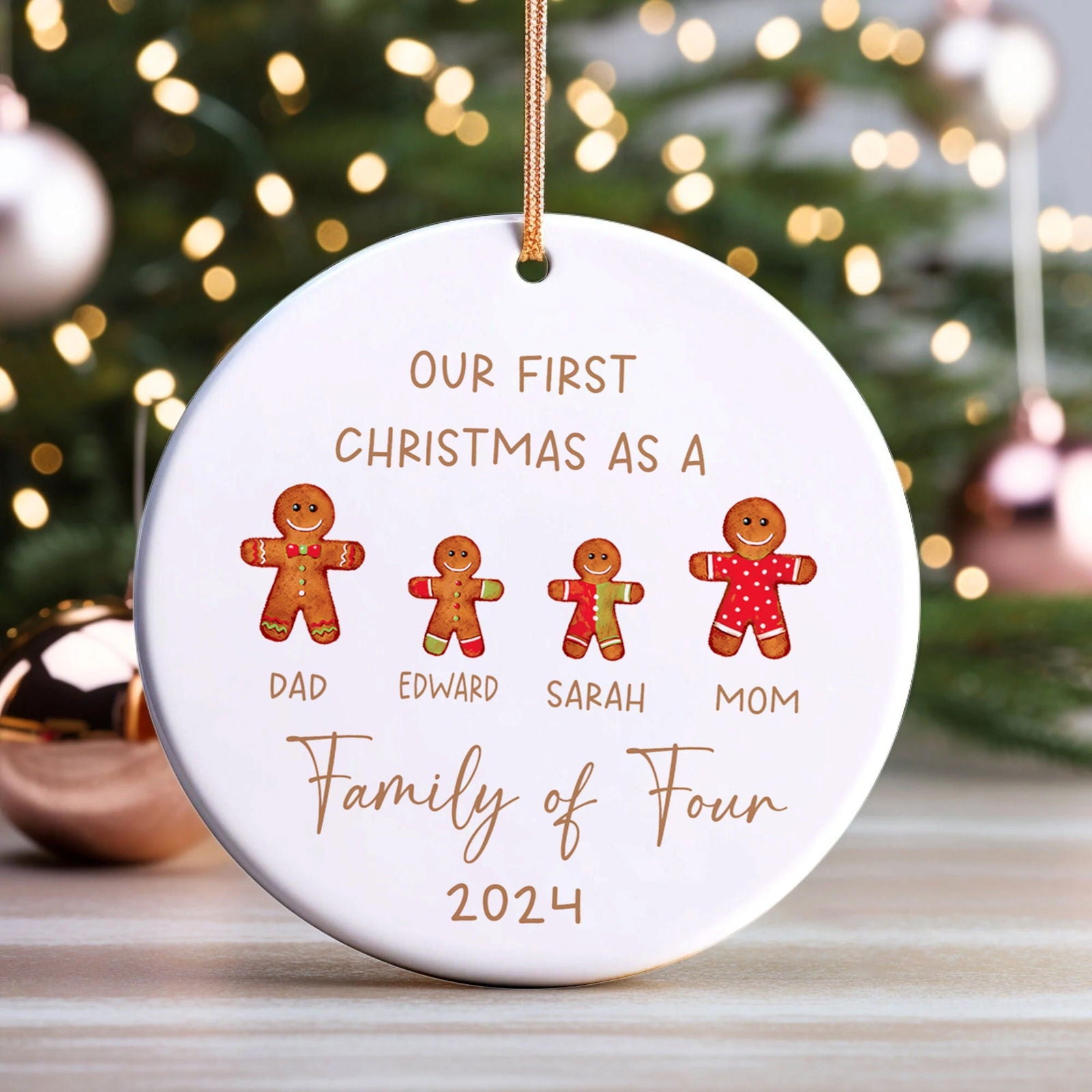 Personalized Ceramic Family Ornament, Family Keepsake CX02-24 - 19Gifts