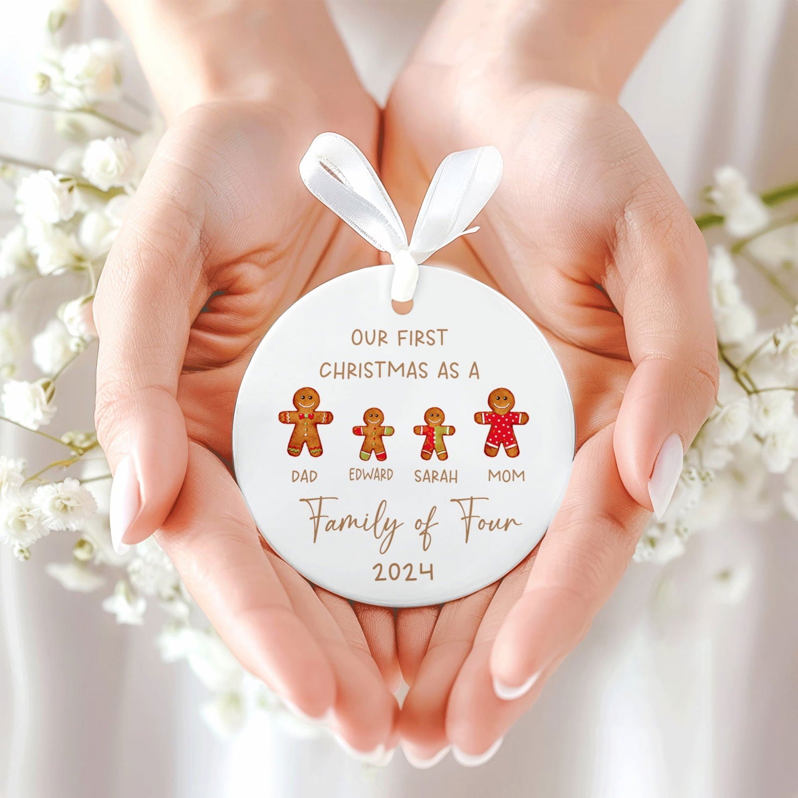 Personalized Ceramic Family Ornament, Family Keepsake CX02-24 - 19Gifts
