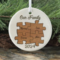 Personalized Ceramic Family Ornament, Puzzle Ornament, Pieces of our Family CX02-30 - 19Gifts