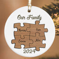 Personalized Ceramic Family Ornament, Puzzle Ornament, Pieces of our Family CX02-30 - 19Gifts
