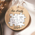Personalized Ceramic Family Ornament, Puzzle Ornament, Pieces of our Family CX02-31 - 19Gifts