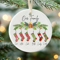 Personalized Ceramic Ornament Family Gift, Christmas Ornament 2024, CX04-100 - 19Gifts