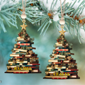 Personalized Christmas Book Tree Name Ornament, Book Lover Gift CF112 - 19Gifts