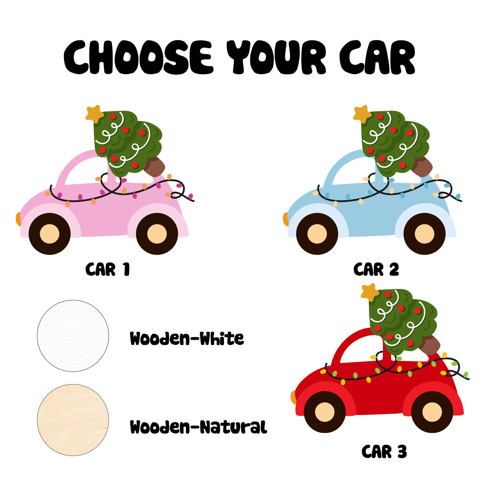 Personalized Christmas Car Baby Ornament, Wooden Baby First Christmas Ornament CF634 - 19Gifts