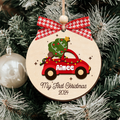Personalized Christmas Car Baby Ornament, Wooden Baby First Christmas Ornament CF634 - 19Gifts