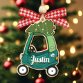 Personalized Christmas Cozy Coupe Baby Ornament, Wooden Baby Car Ornament CF626 - 19Gifts