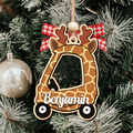 Personalized Christmas Cozy Coupe Baby Ornament, Wooden Baby Car Ornament CF626 - 19Gifts