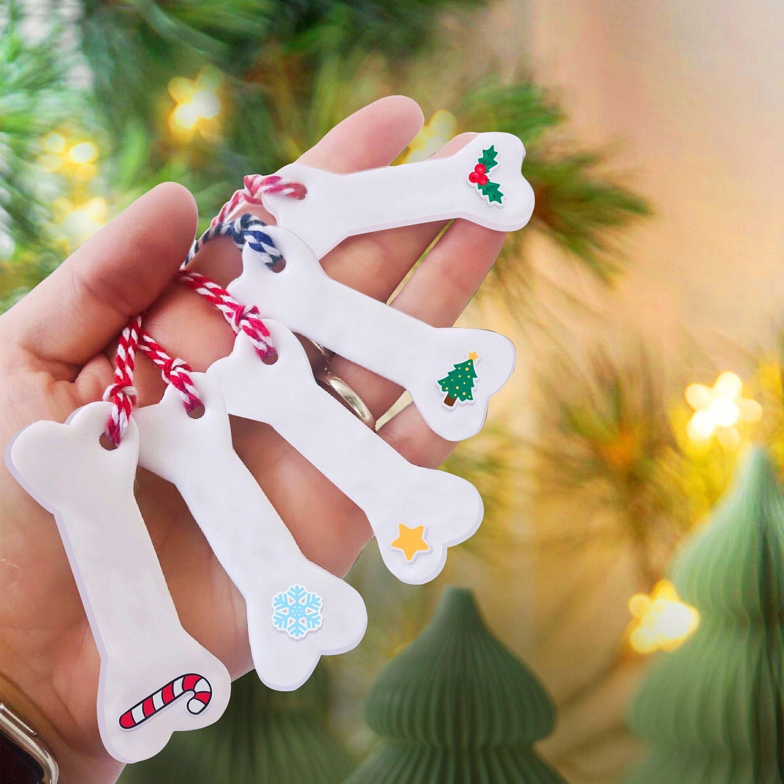 Personalized Christmas Dog Bone 2024 ornament, Personalized Pet ornaments CF28 - 19Gifts